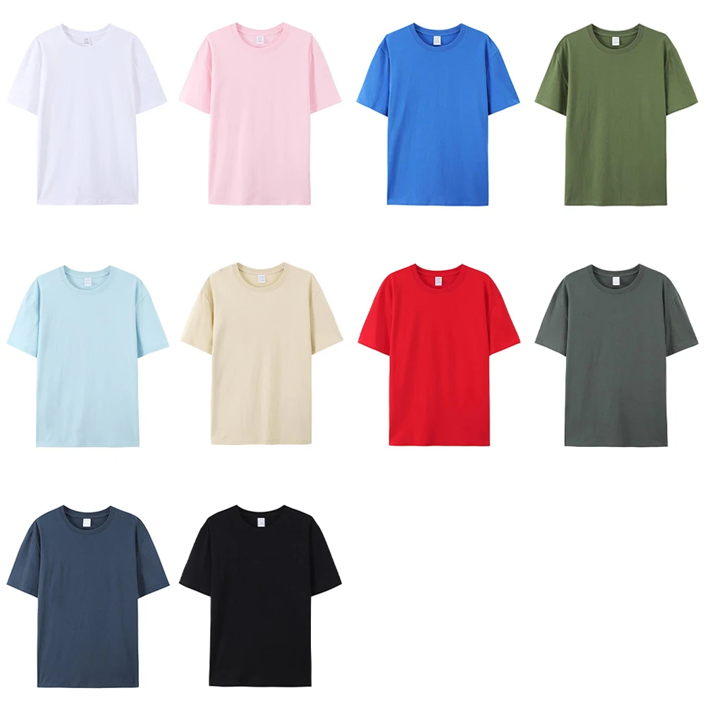 100% Cotton Crew Neck Tshirts Men Wholesale Short Sleeve Basic Cotton T-shirt Bulk Plain White T Shirt For Men Poleras De Hombre