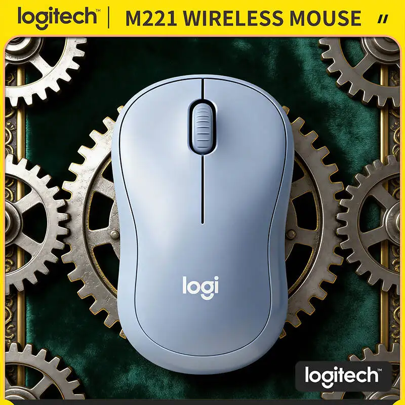 

Logitech M221 Silent Optical Mouse - 1000 DPI Precision, Ergonomic Grip, 75g Portable, Fit for PC Mac Windows Users