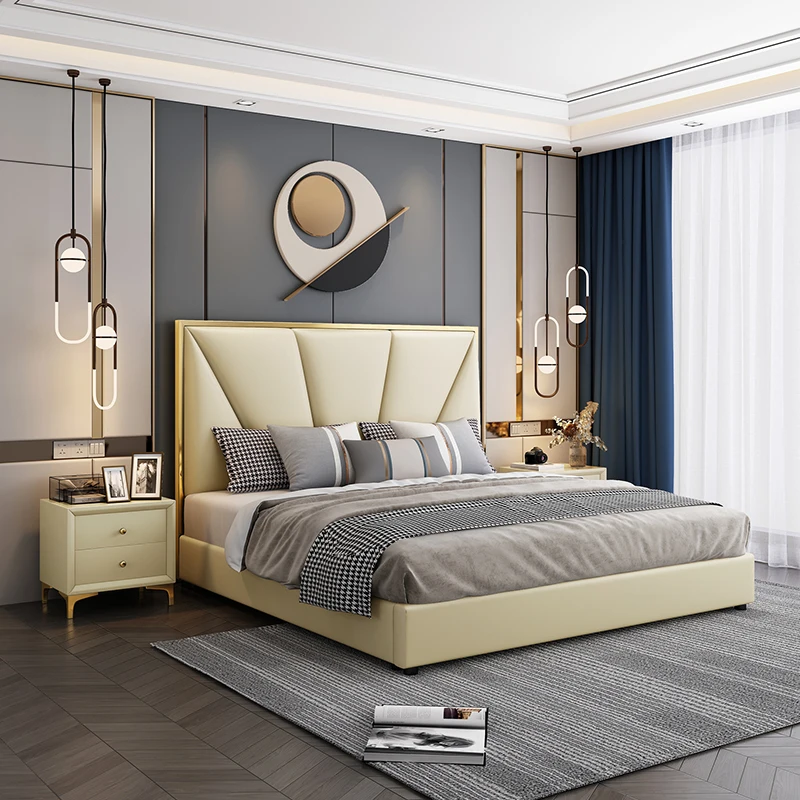 

High Quality Hotel Mattress Bed Frame With Headboard and Storage Room Single Queen Bedpromote sales