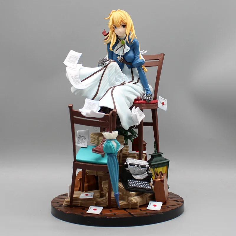 

Violet Evergarden Figures Violet Figure 28cm Anime Pvc Models Gk Statue Ornament Collectible Toys Decoration Dolls Child'S Gifts