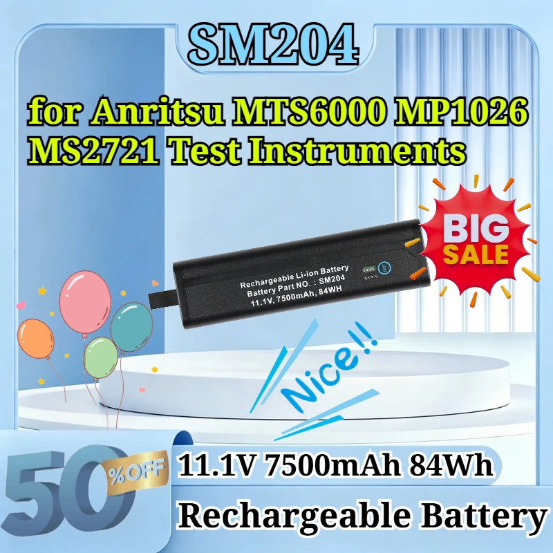 SM204 11.1V 7500mAh 84Wh High Capacity Replacement Li-ion Battery for Anritsu MTS6000 MP1026 MS2721 Test Instruments Accessories