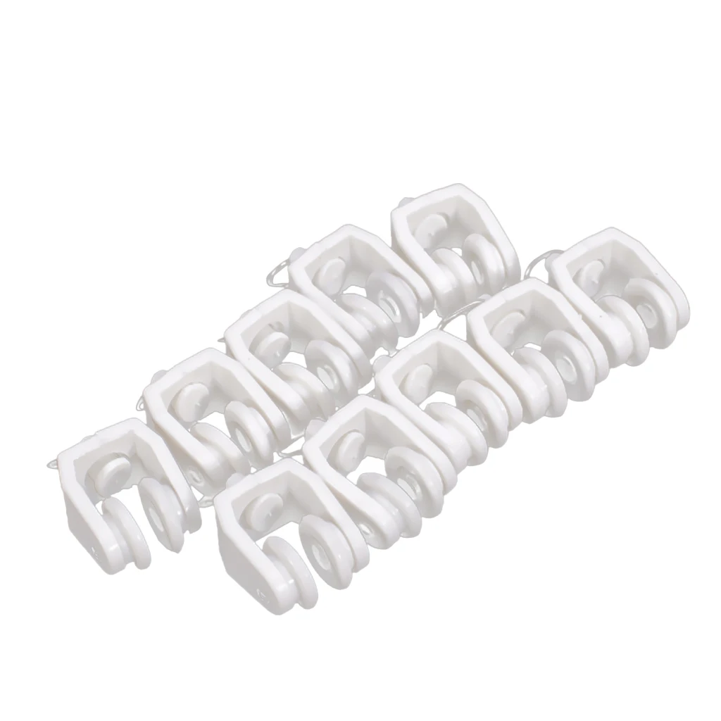 20Pcs Plastic Curtain Track Runners Rail Runners with Eyelet Home Supplies