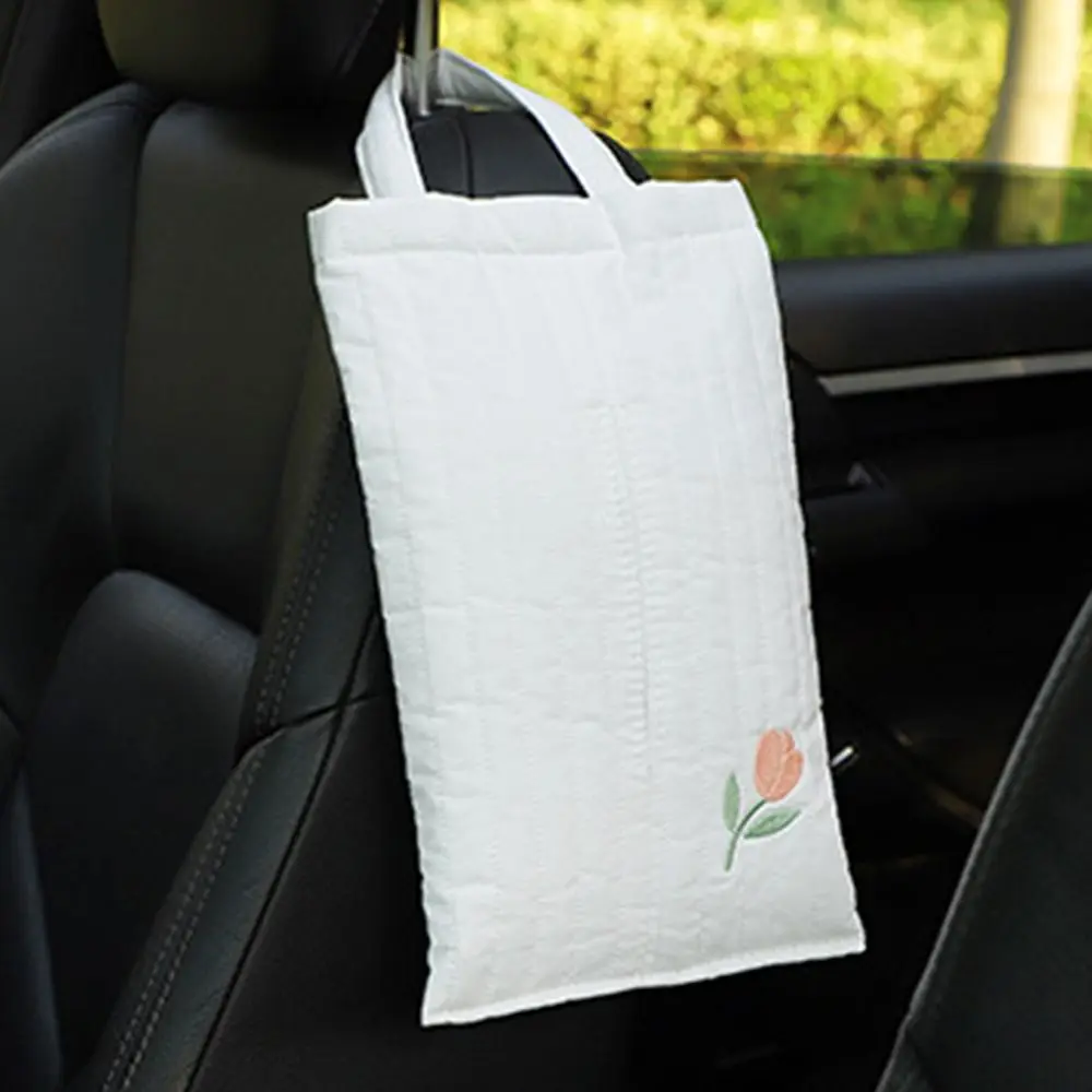 

Gift Creative Hanging Car Tissue Box Universal Household Hanging Napkin Holder Soft Removable Napkin Dispenser Car Supplies