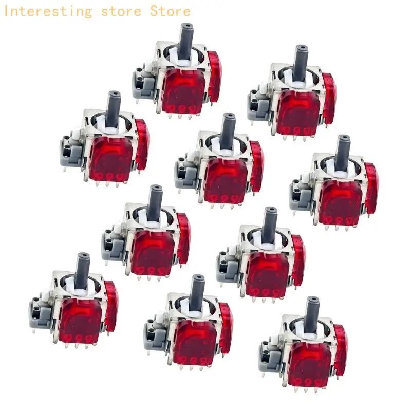 Ersatz-Thumbstick-Modul 10er-Pack für die Controller-Reparatur mit Hall-Effekt-Design und Metallrahmen-Stiftstruktur 55KC – Detail 3