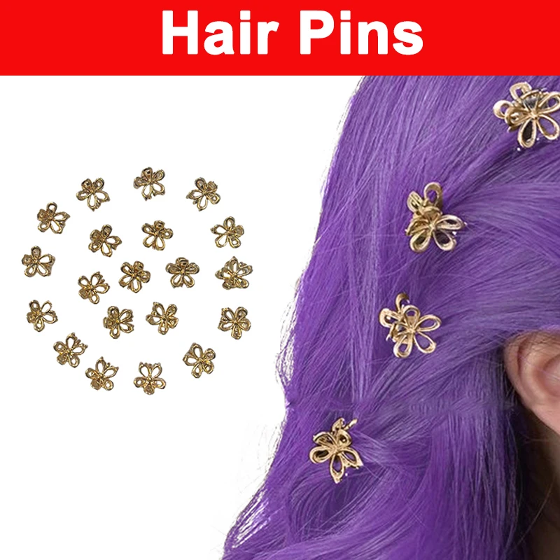 Ruummi-tocado dorado del diablo para mujer, disfraz de Cosplay de grupo, accesorios para el cabello, horquillas de 20 piezas, accesorios para trajes de Carnaval y Halloween