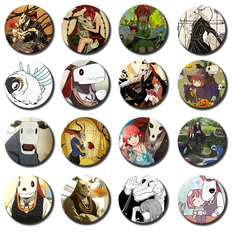Anime The Ancient Magus Bride Cosplay Badge Cute Cartoon Brooch Chise Hatori Elias Ainsworth Lapel