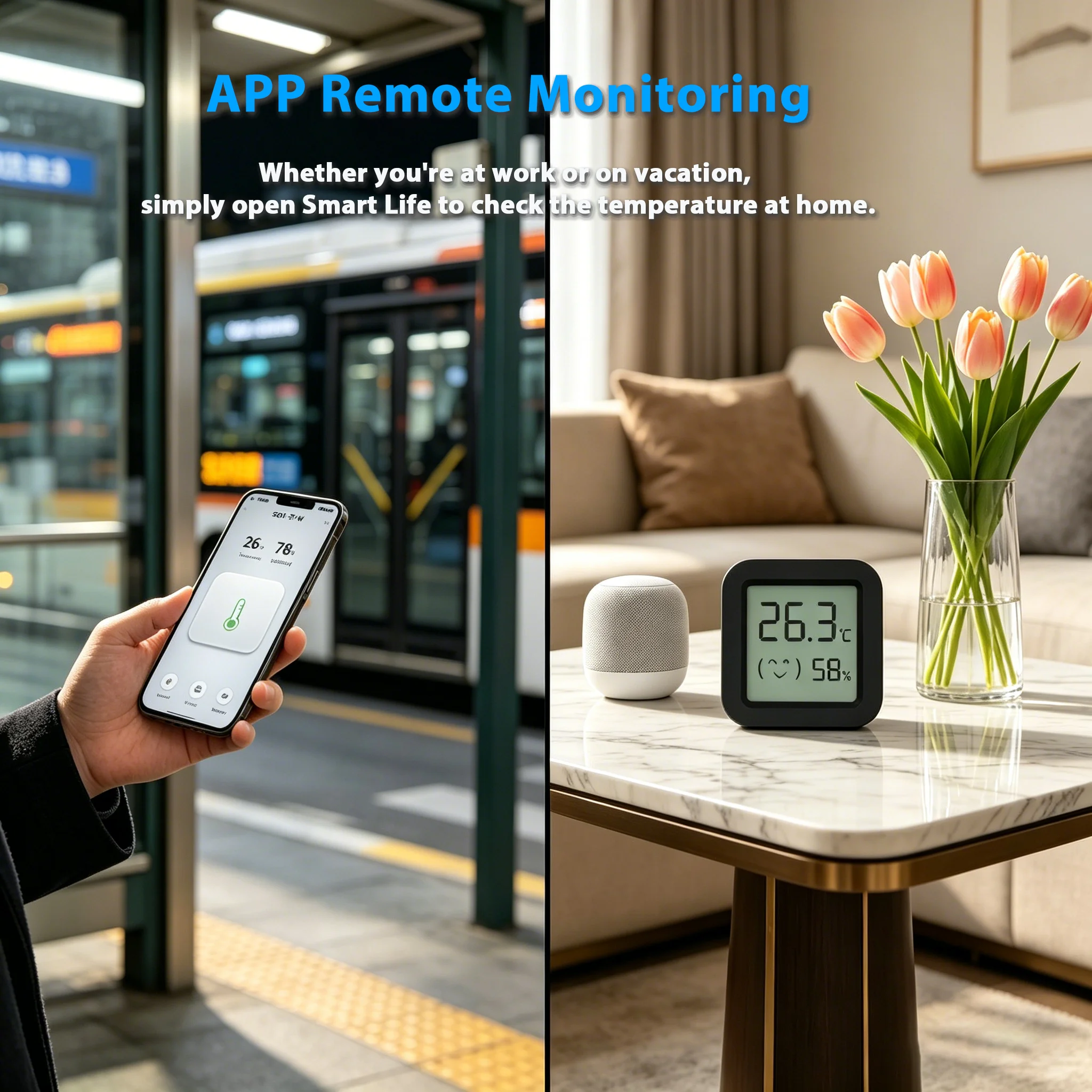 Zigbee 3.0 Temperatur- und Feuchtigkeitssensor, Zigbee 3.0 Hub erforderlich, kompatibel mit Home Assistant, ZHA, Yandex, Alexa, Zigbee2MQTT – Detail 4