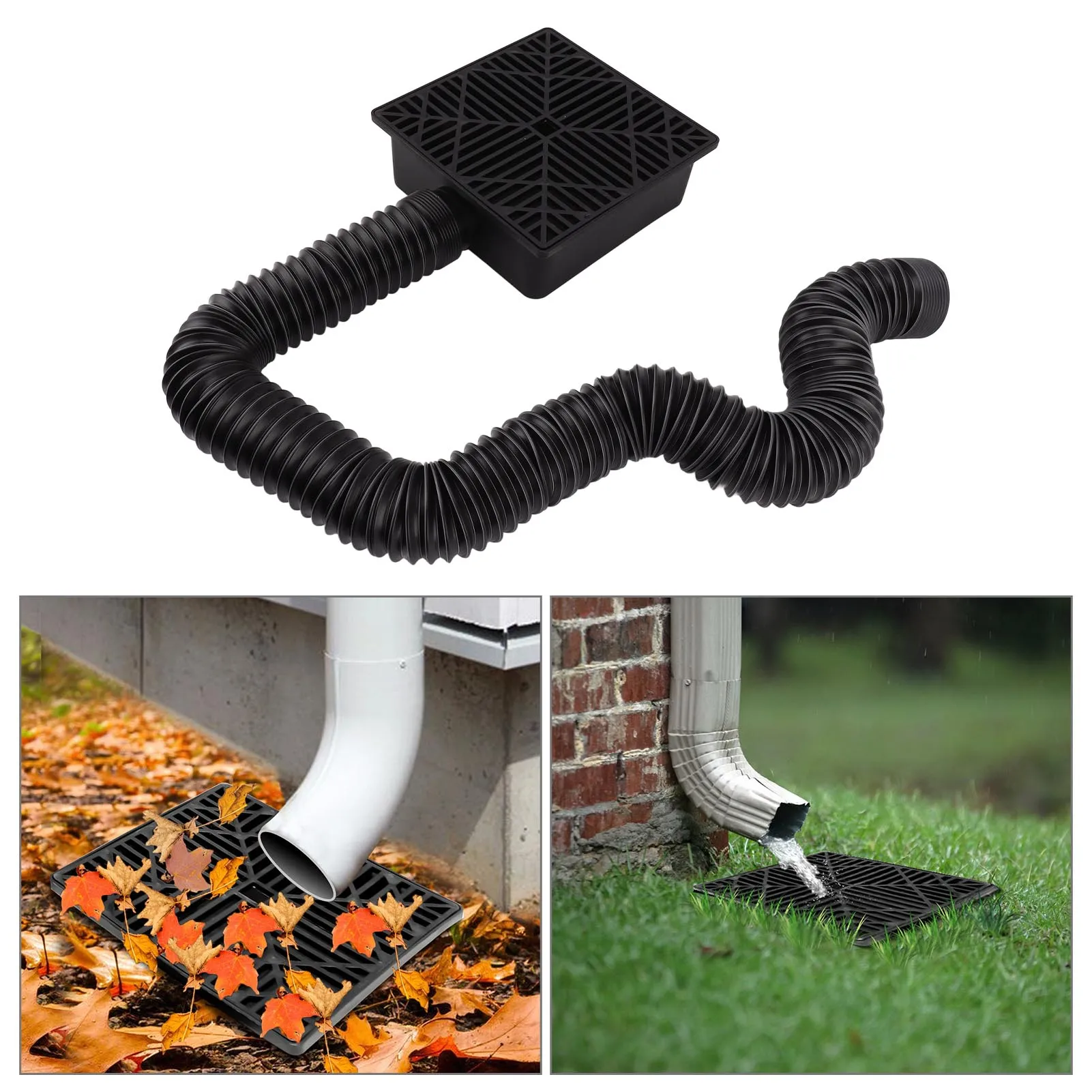 Catch Basin Downspout Extension Gutter Downspout Extension Slope Design UV Resistant Polypropylene for Rainwater Drainage