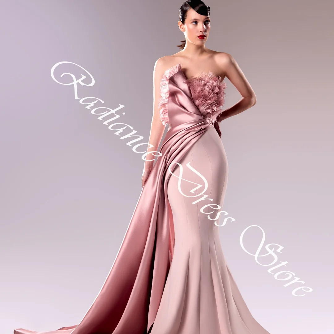 تخصيص حساسة جيرسي حورية البحر Ruched فساتين السهرة صدفي أكمام سستة الظهر لوحة قطار مناسبة خاصة #4