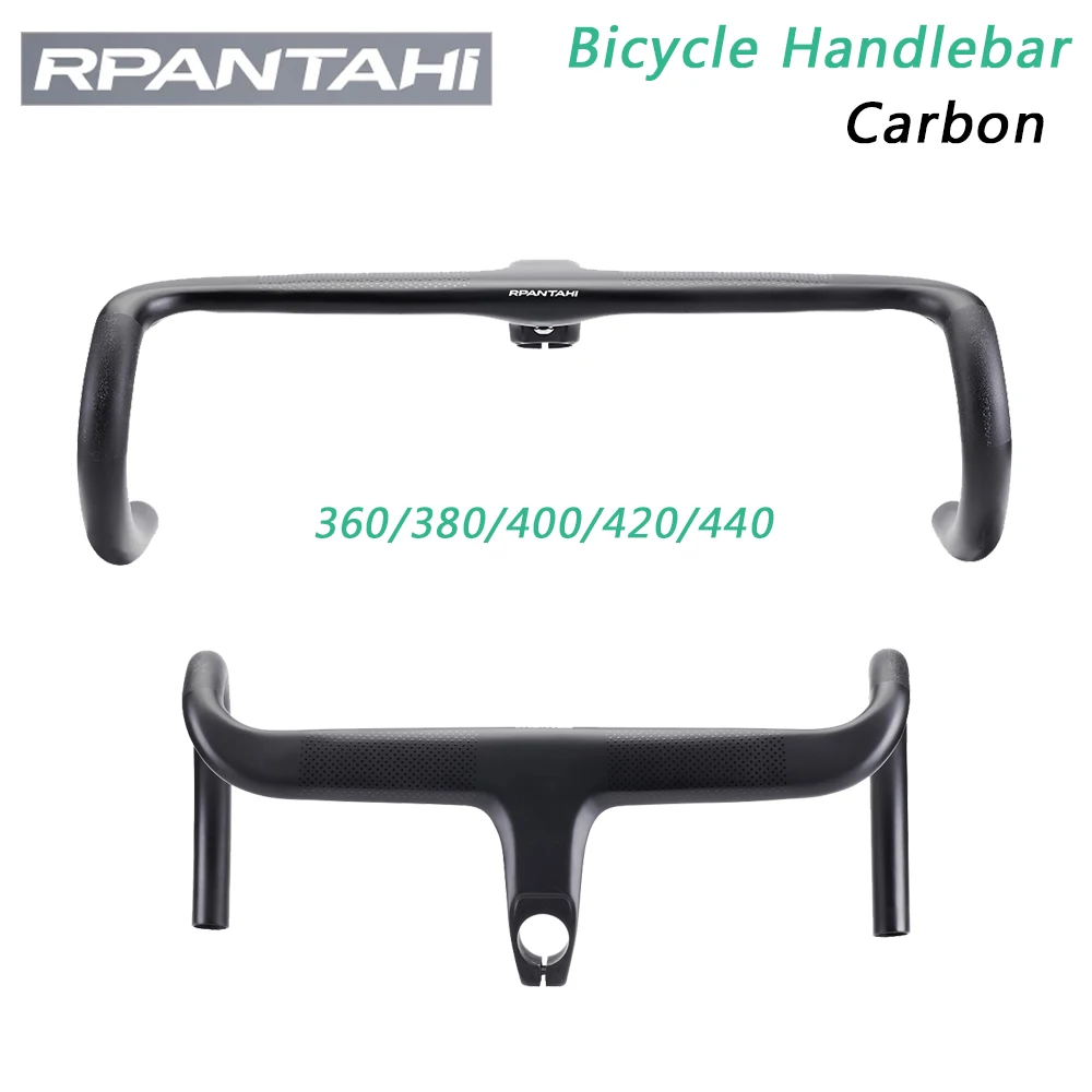 RPANTAHI Road Bicycle Ultra Light Full Carbon with Stem Integrated 28.6mm Cycling Bike Broken windmill Handle Bars Cycling Parts