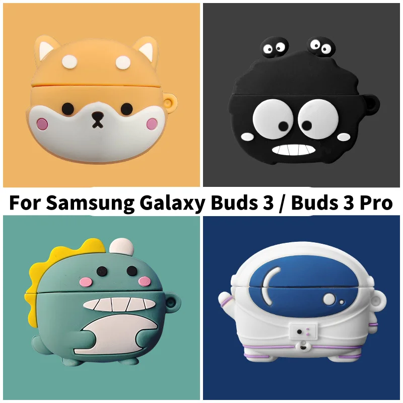 

3D Case For Samsung Galaxy Buds 3 Pro Cute Cartoon Silicone Shockproof Earphone Case for Samsung Buds3 Buds3Pro Protective Cover