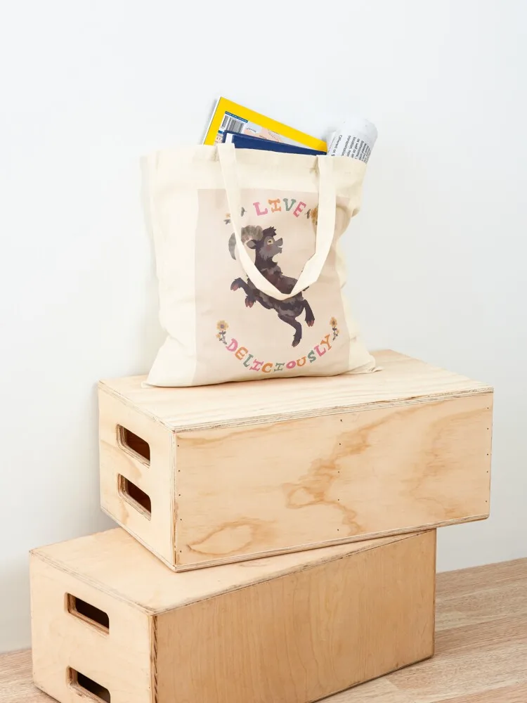 Live Deliciously 2 Tote Bag shopping cart bags canvas tote bag shopping bags foldable Shopping bags