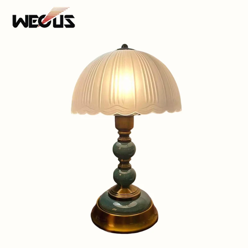 

Pastoral Chinese Style Ceramic Decorative Atmosphere Table Lamp Tuya Wi-Fi Bluetooth Smart Light Bedroom Bedside Light