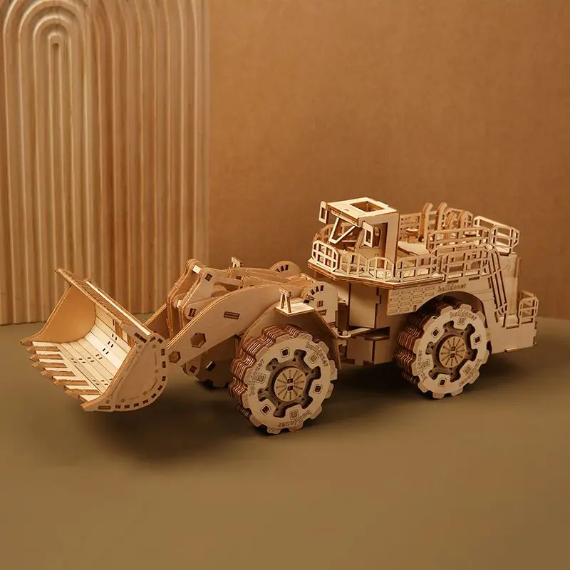 3D Forklift Puzzle Handmade Toy Diy Puzzle Creative Wooden Assembly Model Easy To Operate Non-Toxic and Environmentally Friendly