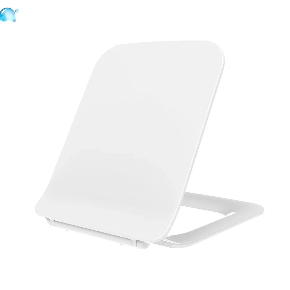 SU063 Extra slim elongated square soft close toilet seats soft close quick release