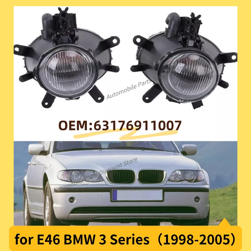 

for 1998-2005 E46 BMW 320i 323i 325i 325xi 328i 330i 330xi Front Bumper Fog Lights Grill Grille Cover (Without Bulb) 63176911007