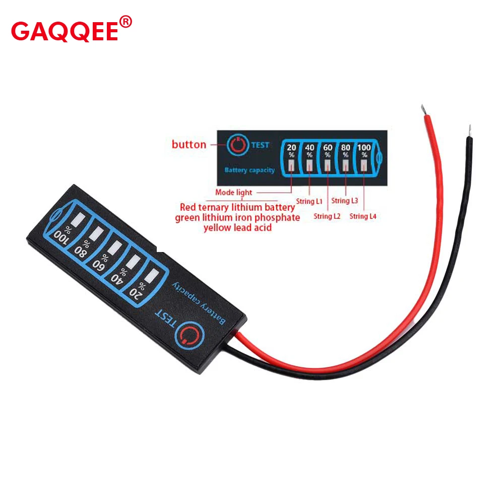 DC5-30V Battery Level Indicator 3S Lithium Battery Lead-Acid Iron Phosphate Batteries Capacity Tester Low-Voltage Battery Meter