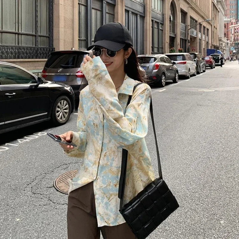 

Рубашки женские, универсальные, уличная одежда в стиле ретро, модные, высокого качества, дышащие, базовый дизайн, для студентов, для студентов, уютные, с новым принтом, горячая распродажа