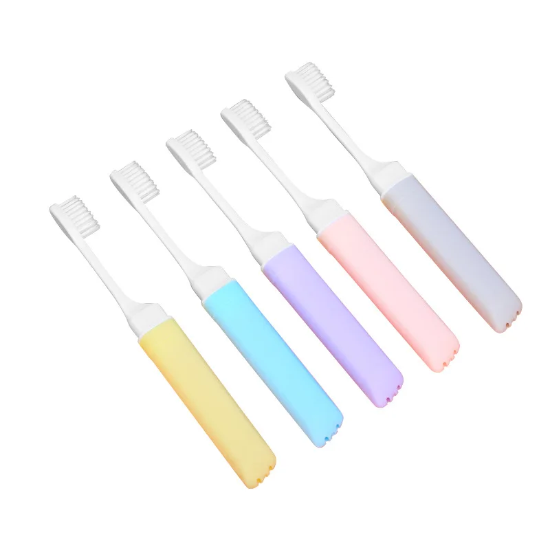 Pack of 5 Lightweight 5Colors Portable Travel Size Toothbrush for Hotel Outdoor Activities