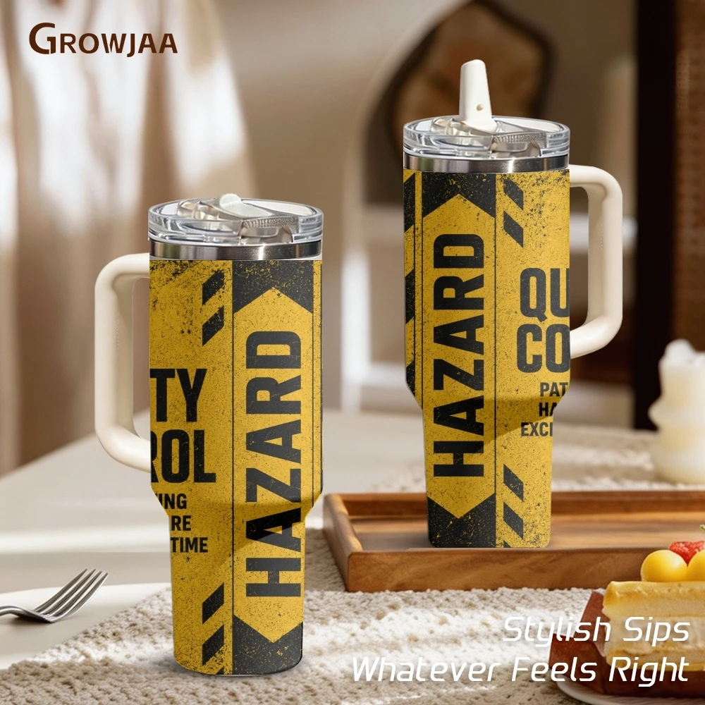 Dangerous Style Vacuum Flasks 40oz 3rd Gen Vacuum Insulated Stainless Steel Tumbler Cup with Handle Straw Lid for Gifts