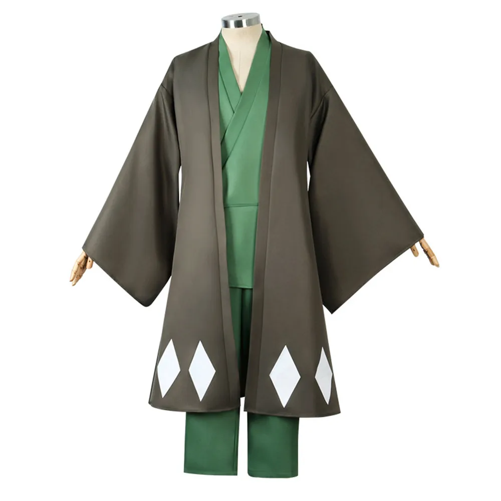 Anime wybielacz Cosplay Urahara Kisuke kostium Halloween karnawał kostium imprezowy mężczyzn czarne spodnie Kimono kapelusz stroje ubrania