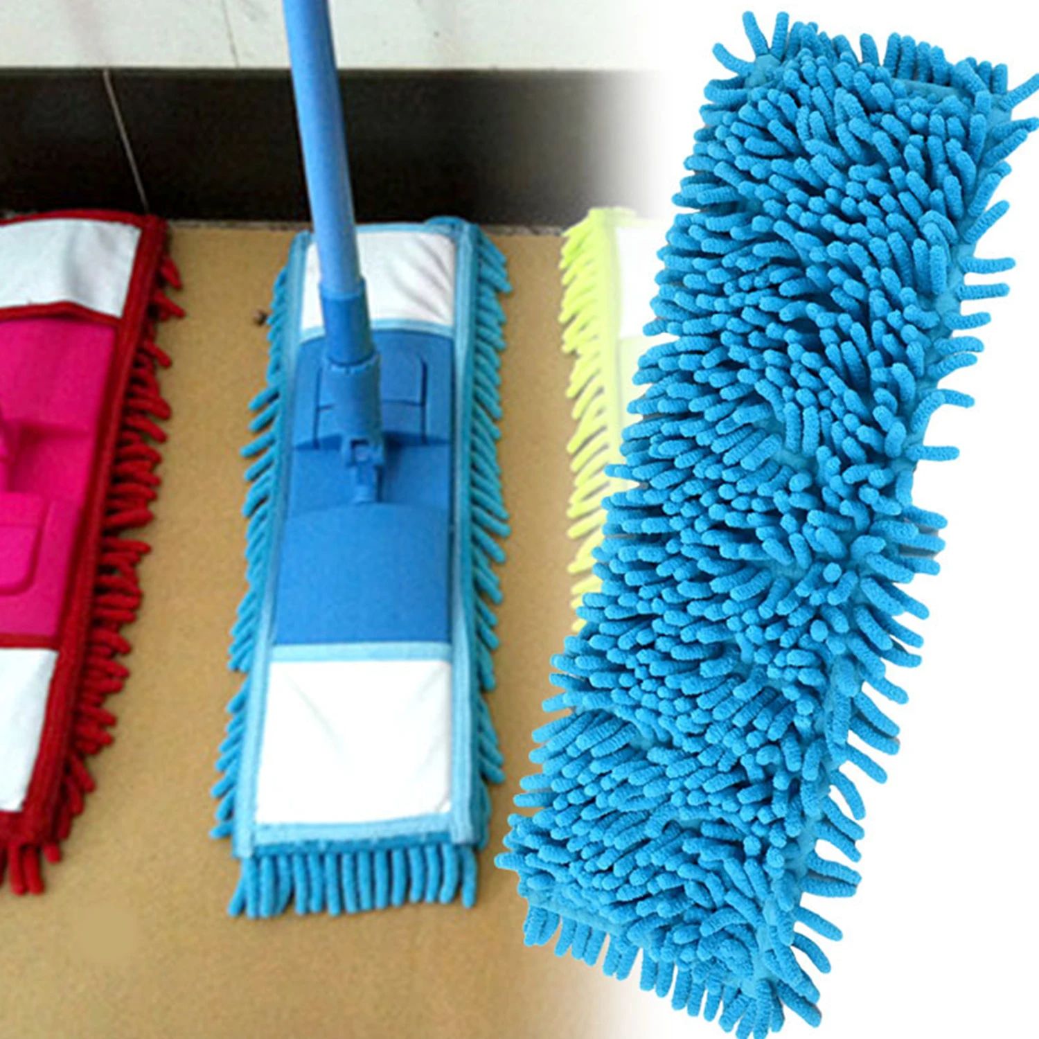 Coral Fleece Mop Replacement Head For Wash Floor Cleaning Cloth Microfiber Self Wring Pads Rags Household Home Accessories