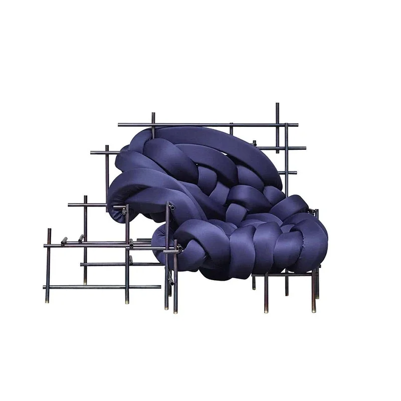 

Woven Leisure Couch Villa Hotel Decoration Special-Shaped Twisted Sofa