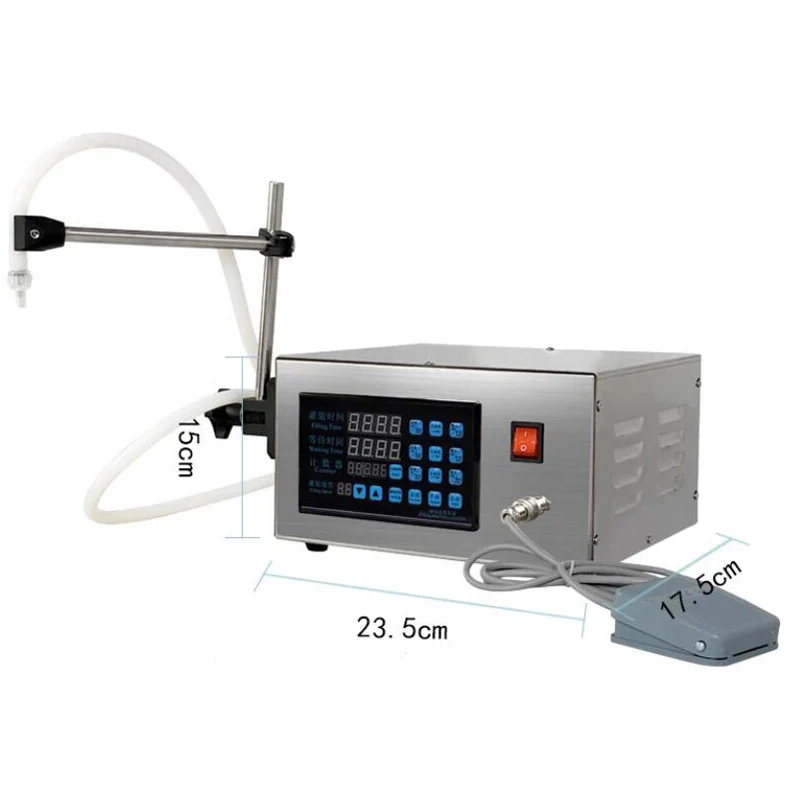 Digital Control Pump Liquid Filling Machine LCD Display Mini Electric Oil Perfume Water Softdrink Milk Bottles Filler Machine