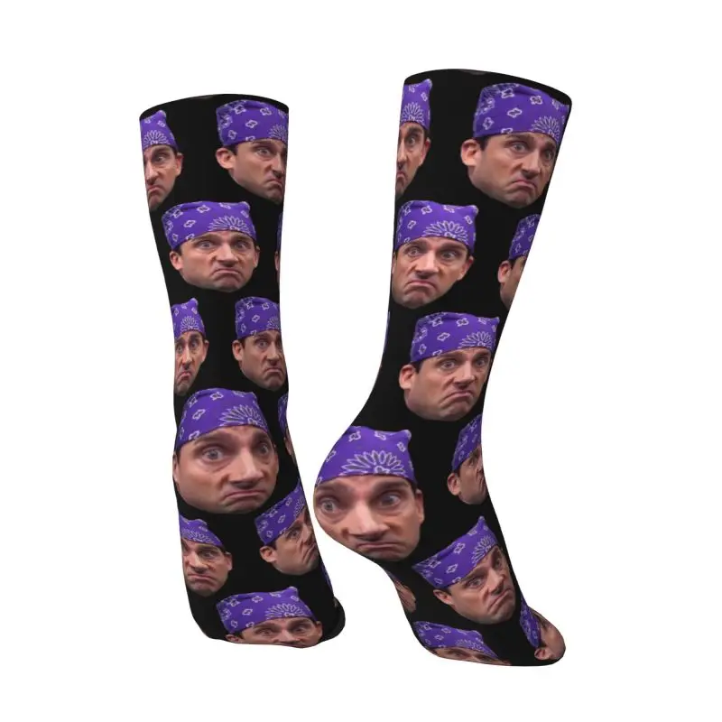 Cool Printed The Office TV Prison Mike Meme Socks for Men Women Stretchy Summer Autumn Winter Crew Socks
