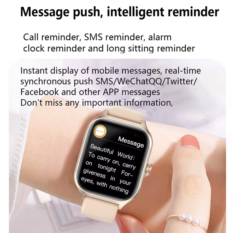 Smartwatch 2026 New H9 i H6 z funkcją wybierania numerów, śledzenia kalorii, pomiaru tętna, monitorowania poziomu tlenu we krwi i Bluetooth.