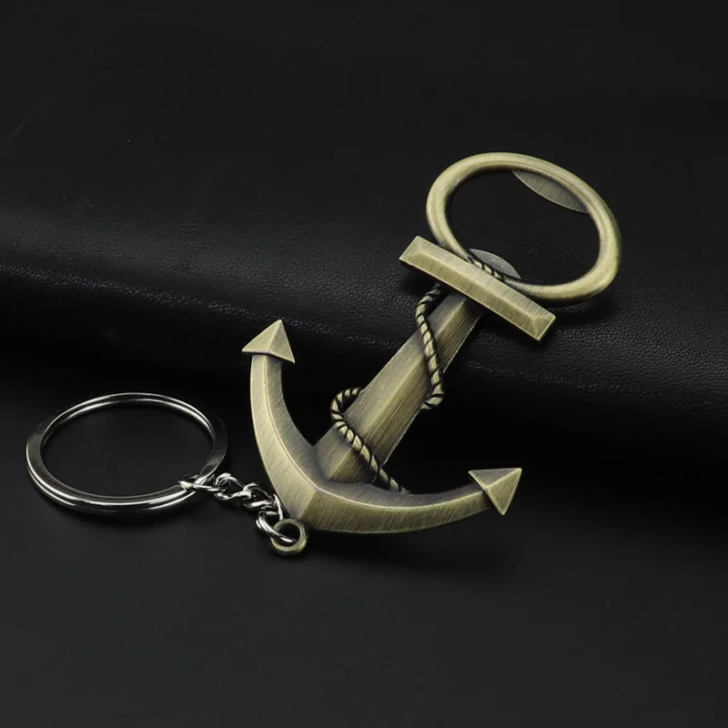 

10Pcs Anchor Openers Keychain Anchor Shape Beer Bottle Opener Keychain Retro Beer Opener Keychain Gadgets Key Ring