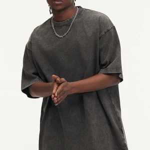 رجالي ونساء كبير جدا مغسول القطن تي شيرت فضفاض O-Neck بلوزة عتيقة كم قصيرة كورية Y2K الصيف أفضل 10 تي شيرتات رجالية كبيرة الحجم مبيعا - No3