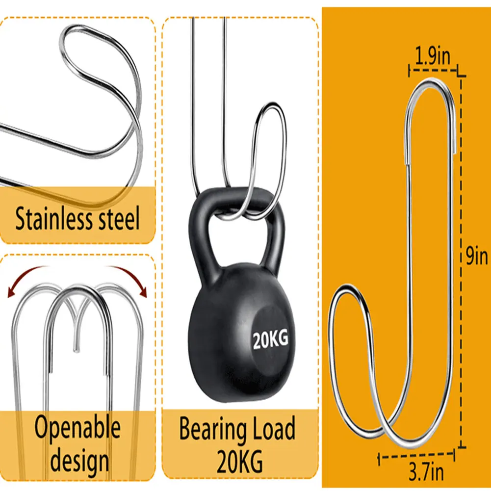 

2Pcs Flexible Hose Storage Hook Wall Mounted Heavy Duty Hose Hanger Hanging Stainless Hose Hook for Water Hose & Extension Cords