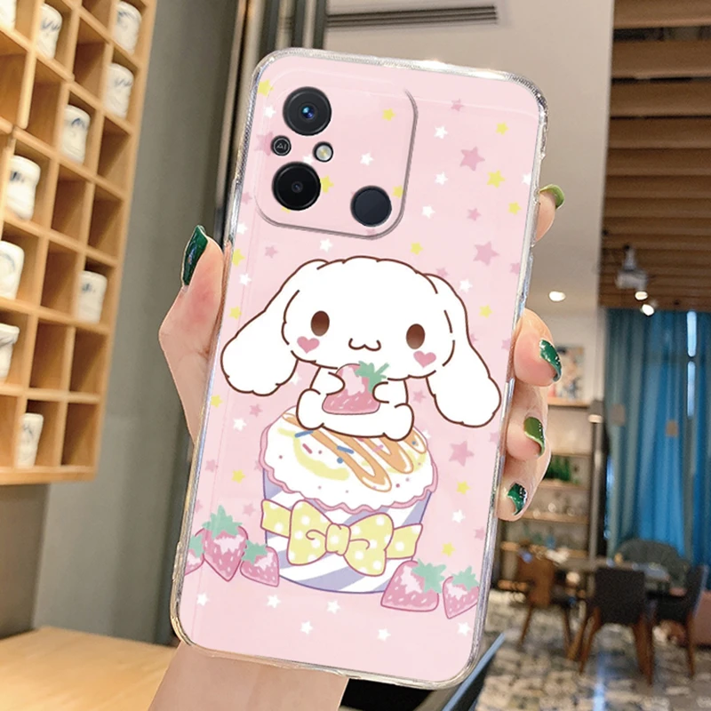 For Redmi 12C 11A 10A 10C 9C 9C NFC 7 A1 A2 Plus Note 7 7S 7 Pro 8 8T Poco C40 C55 C51 C50 Cartoon Sanrio Couple Clear Tpu Cover