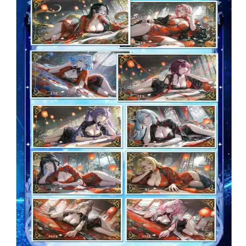 卸売女神物語コレクションカードブースターボックスMANWU 100%アクリルカラーペーパー各種プロセスプレイゲームカードキッズ