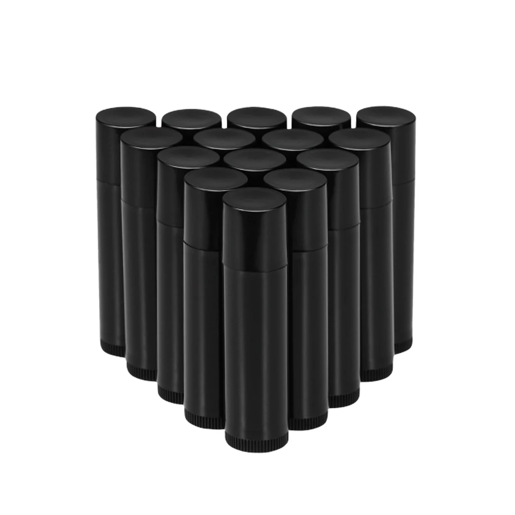 

50pcs Lip Balm Tubes Empty Vials Black Containers Storage DIY Tool Makeup Accessories Travel Craft Lip Pomade Storage