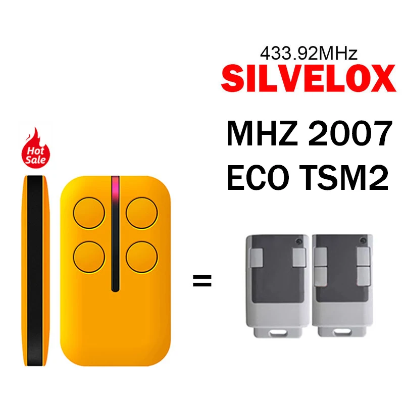 

SILVELOX ECO TSM2 MHZ 2007 Устройство открывания гаражных ворот дистанционное управление 433,92МГц, подвижный код