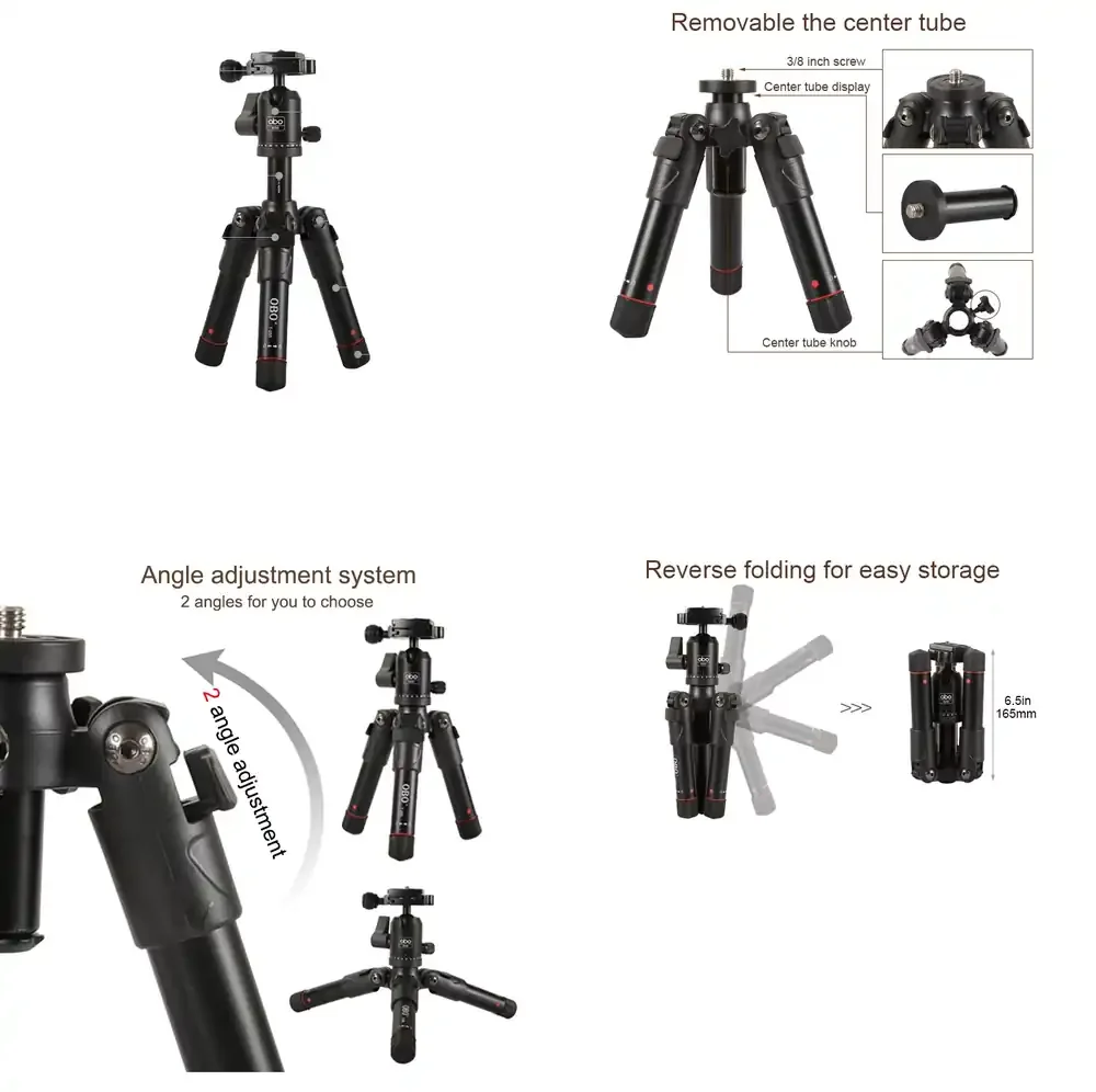 

Desk Tripod Selfie Stick Lightweight Travel Camera Mini Smartphone Stand