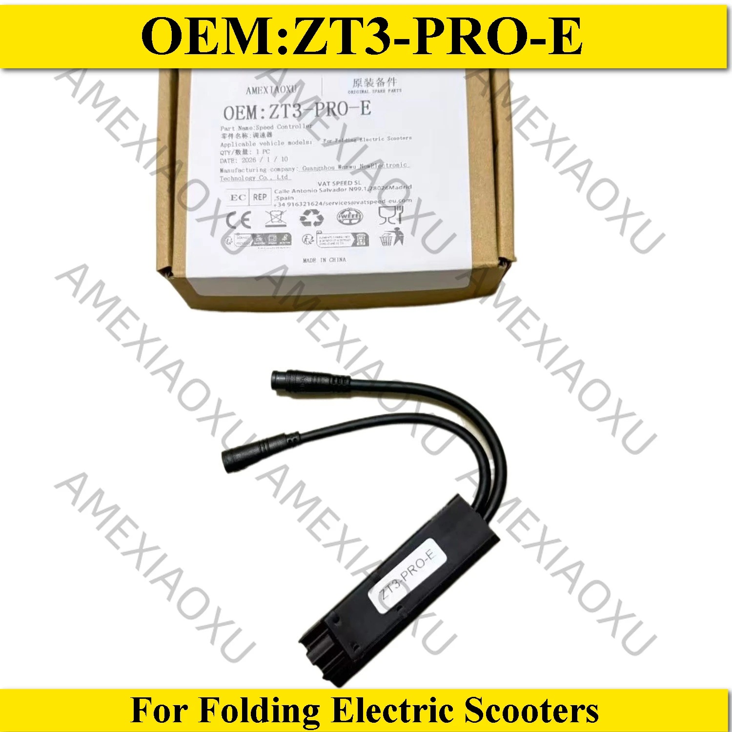 

Контроллер скорости для складных электросамокатов ZT3 Pro E, европейская версия, максимальная скорость 40 км/ч, регулятор скорости AMEXIAOXU