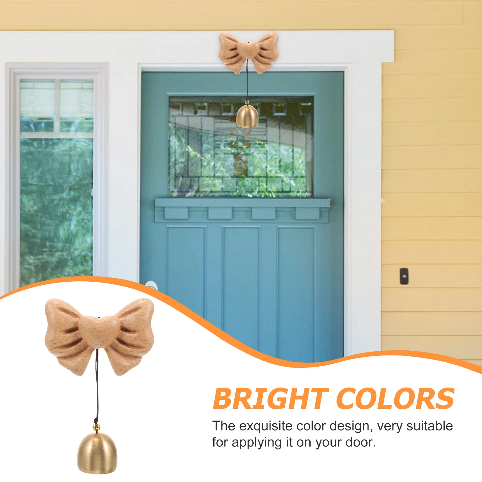 

Exquisite Wooden Wind Chime Small and Delicate Easy to Use for Home Decoration Good for Balcony Garden Gate