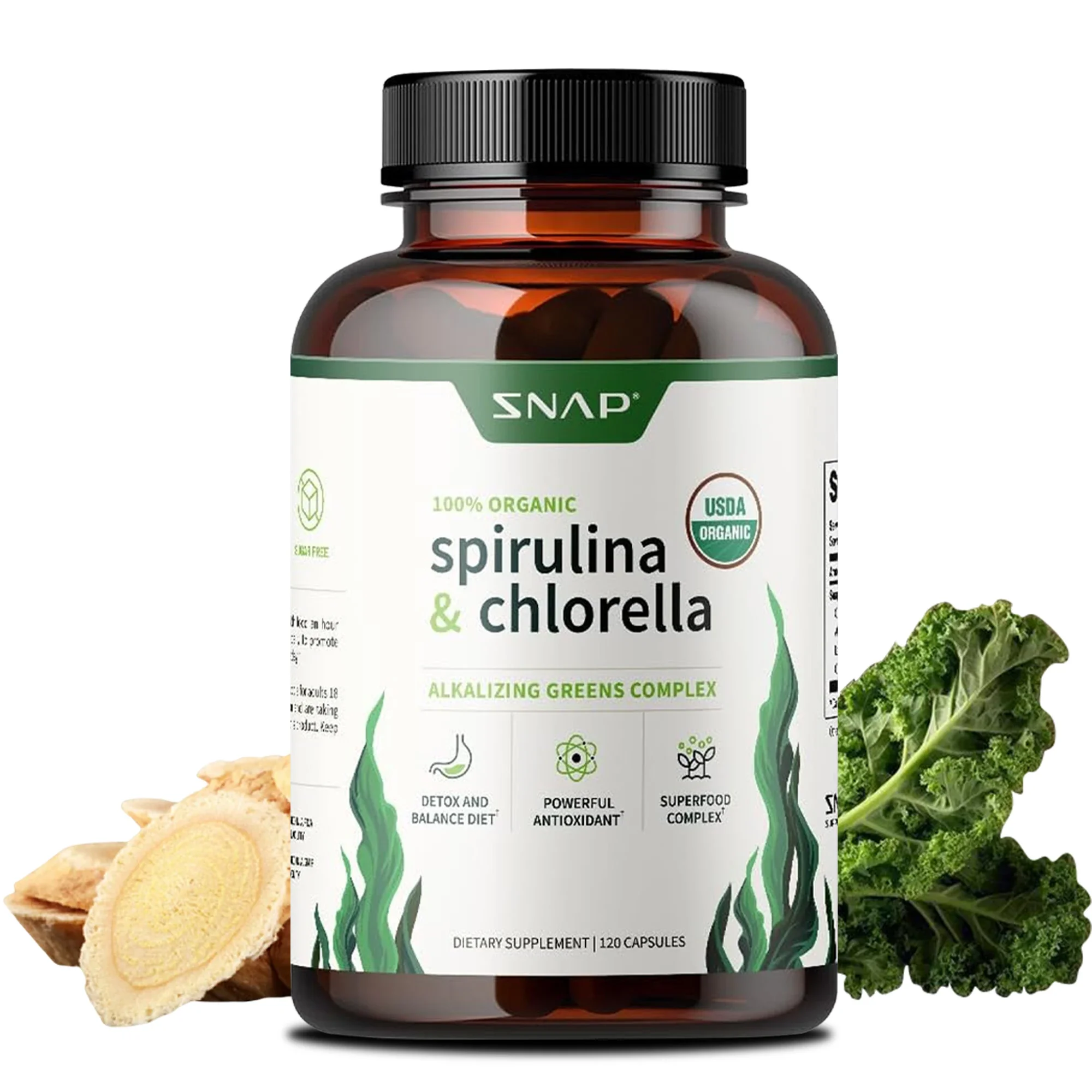 

Капсулы спирулины и хлореллы 2300 мг — богатый белком, чтобы поддерживать общее питание, здоровье и повышение естественной энергии.