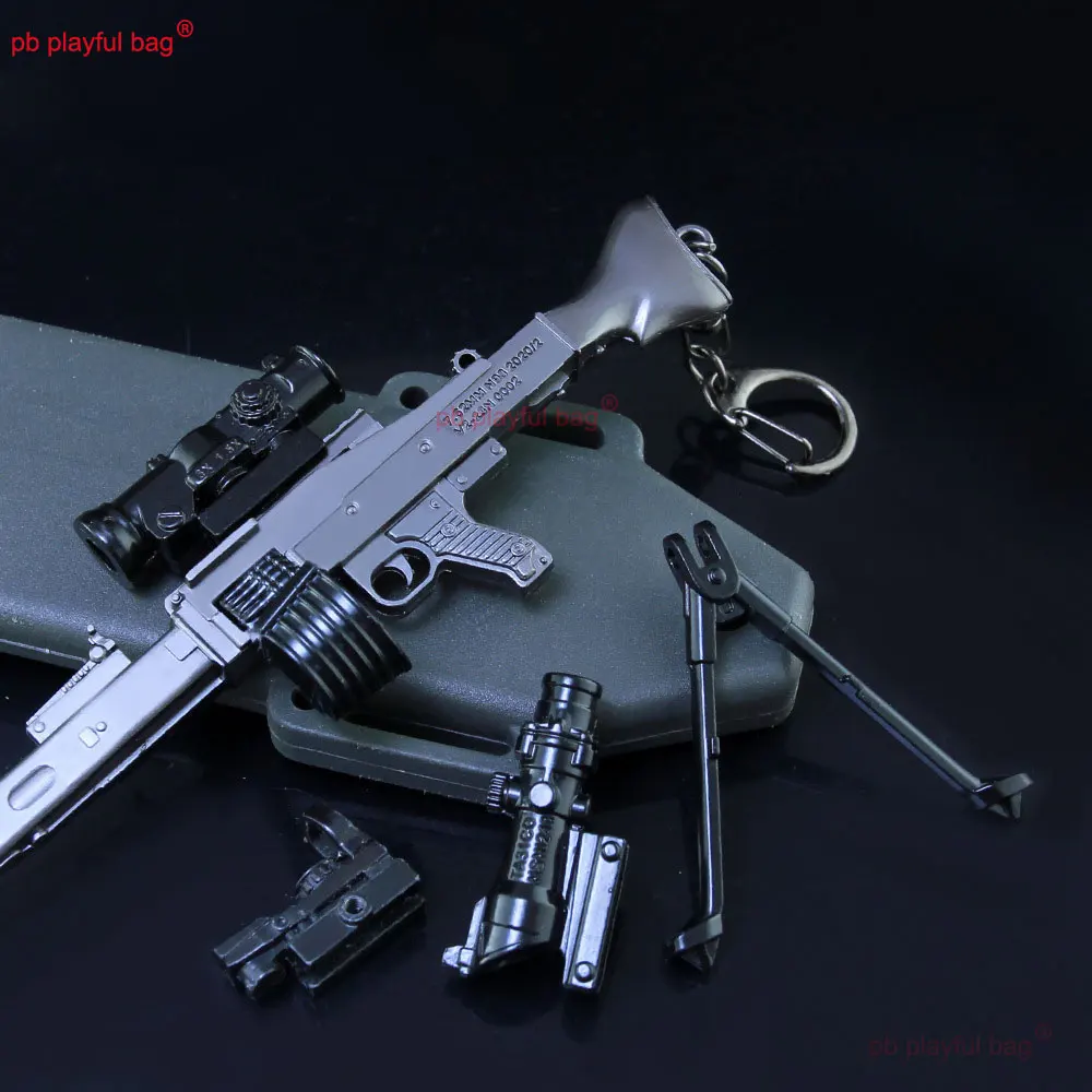 19cm mg3 metralhadora arma de metal modelo figura ação jogo ornamento periférico artesanato chaveiro coleção brinquedo crianças presente zg382