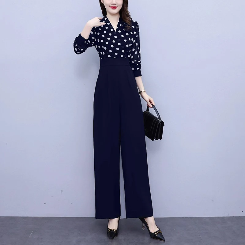 

Ele Wide Leg Pants for Women High Waist Long Pants Polyester Fiber 2025 Autumn New Sle D3590 Godd Sle