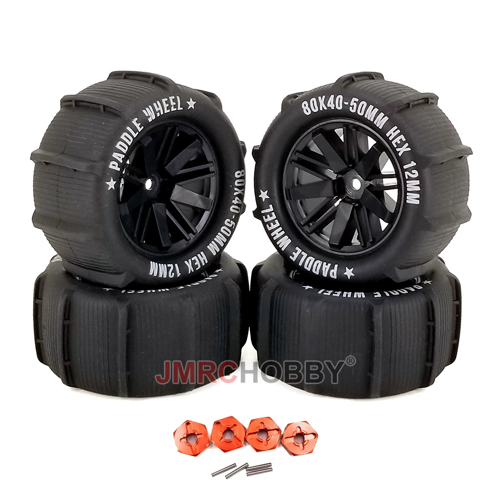 4PCS Snow Sand Tires Paddle Wheel For Wltoys 144010 124016 124017 SCY16101Pro 16102 Pro MJX 16207 16208 16209 16210 RC Car Truck