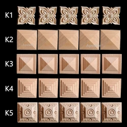 Hand-carved Solid Wood Carving Pyramid Square European-style Furniture Decoration Accessories