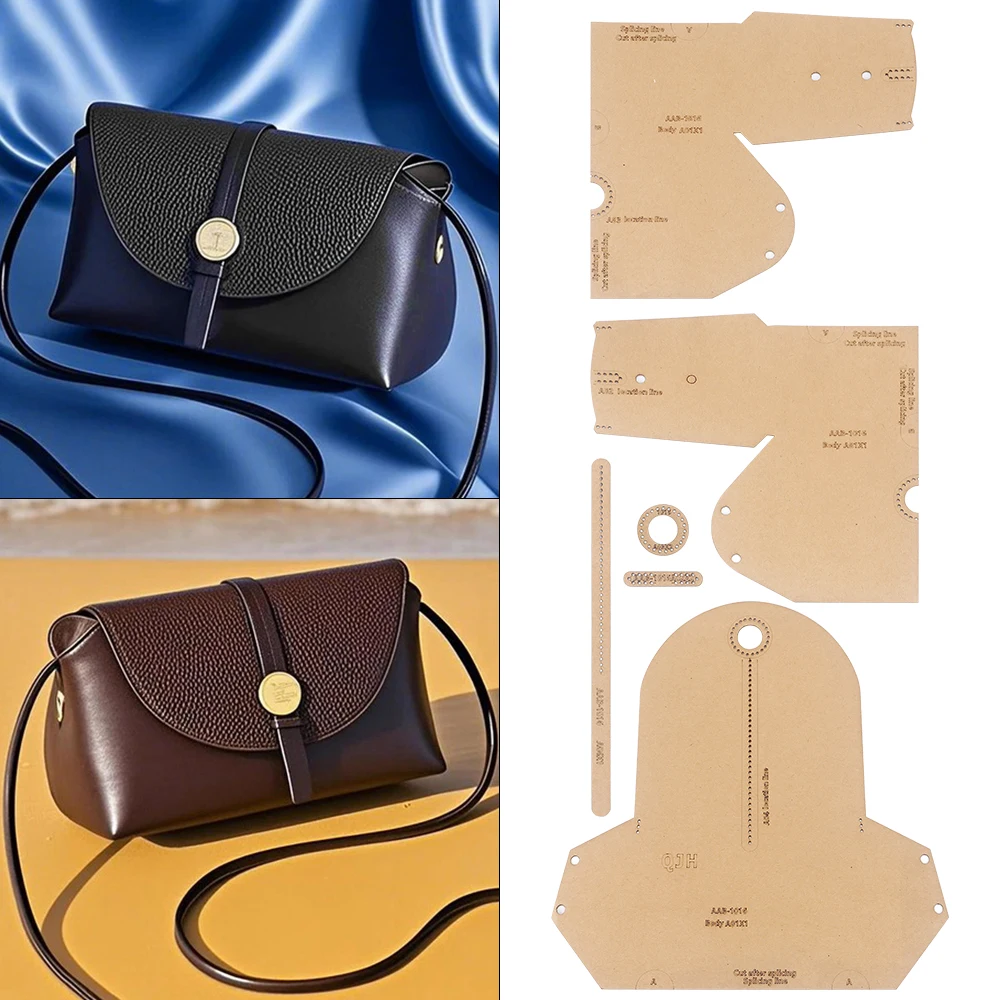 DIY Quilt-Schablonen, Kraftpapier-Designmuster zum Handausschneiden & Nähen von Damen-Leder-Umhängetaschen & Schultertaschen