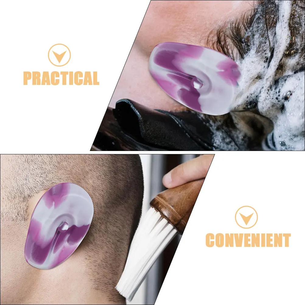 

3 Pairs Waterproof Ear Covers Hair Dye Covering Protector Caps Color Silica Gel for Salon