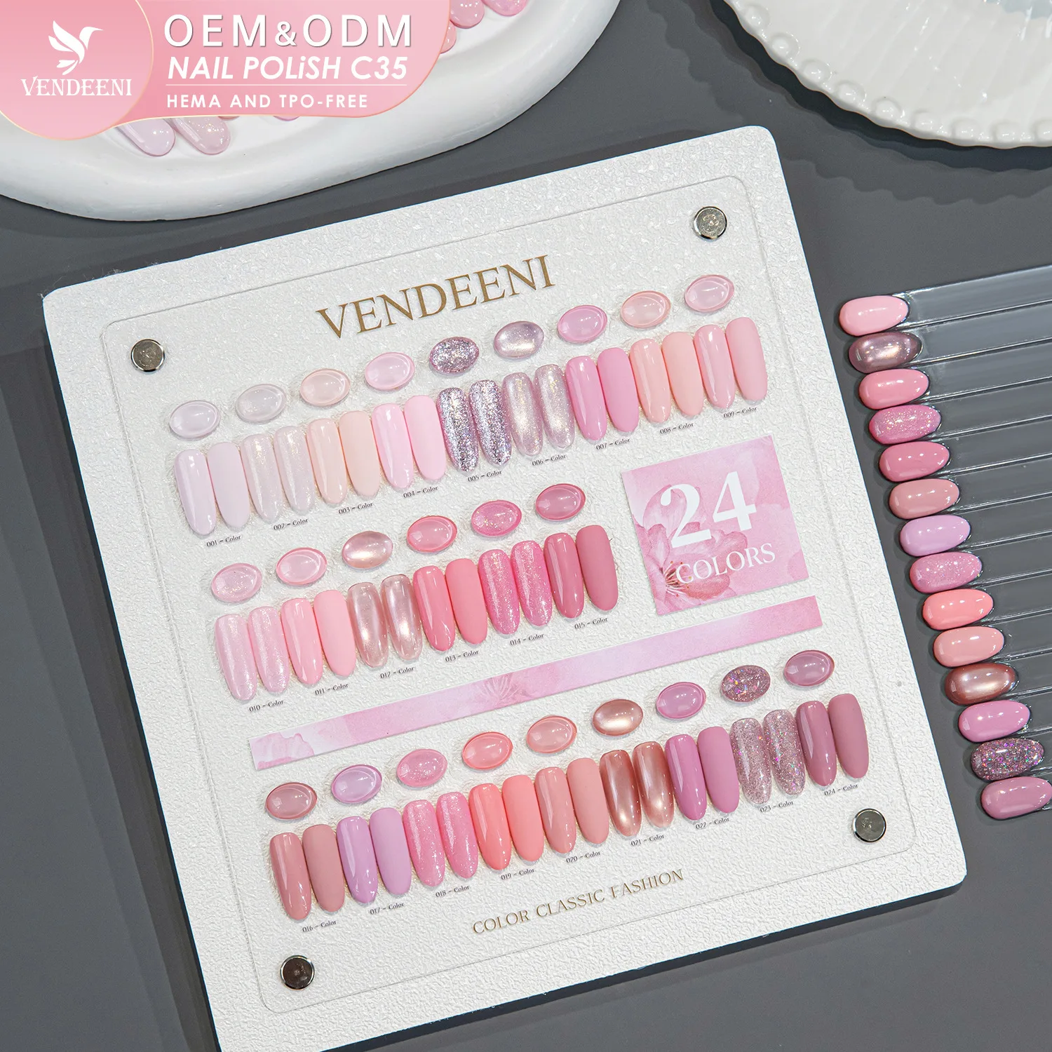 24 Colors 15ml Gel Nail Polish Pink Nude Summer Glitter UV/LED Soak Off Gel Varnishes Semi Permanent Nail Art Gel for Manicure