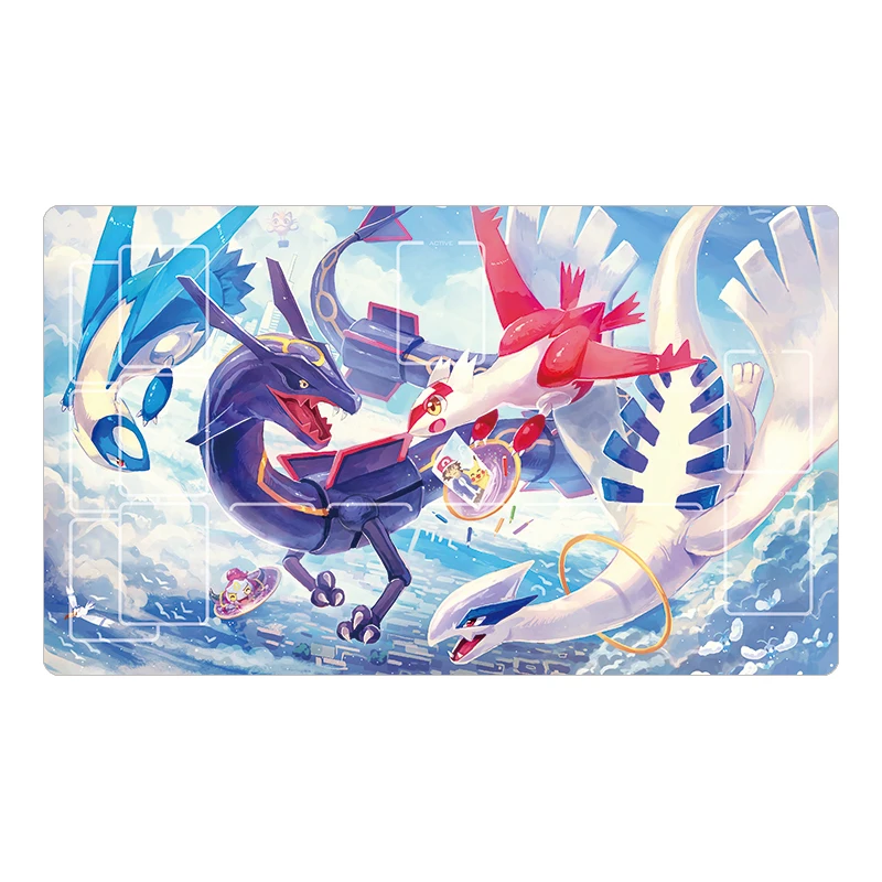 60*35*0.2cm PTCG Dedicated GAME Card Mat Battle Marnie Iono Charizard Mewtwo Gift Toy Anime Table Mat