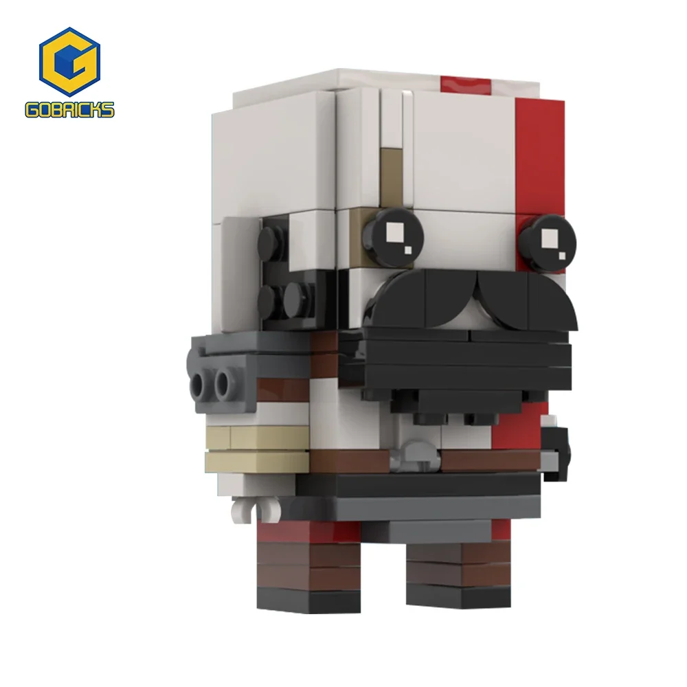 MOC personnages de dessins animés dieu de la guerre Kratos blocs de construction ensemble Action Figrues Brickheadzs briques jouets pour enfants cadeau d'anniversaire